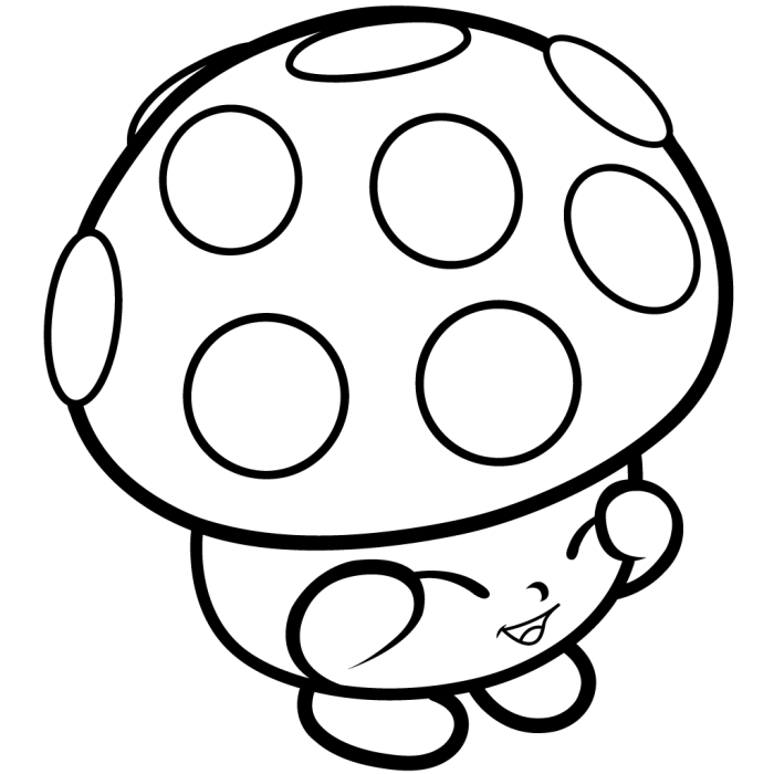 Mushroom coloring book pages