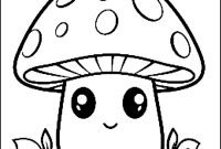 Mushroom coloring book pages